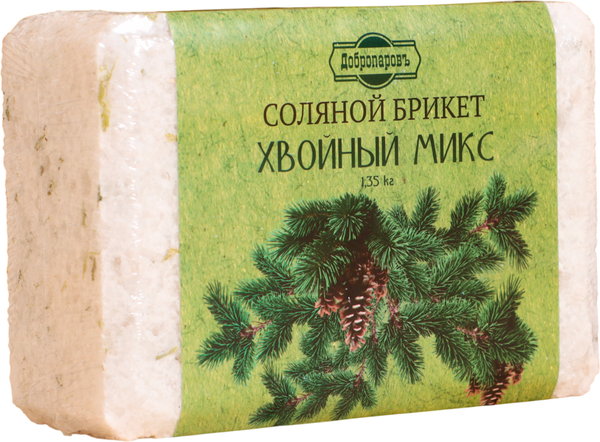 Изображение товара Соляной брикет для бани Добропаровъ Хвойный микс / 7673805