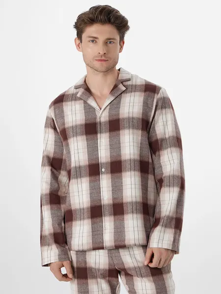 Изображение товара Пижама Mark Formelle 591047 (р.116-106-188, черная клетка на светло-молочном)