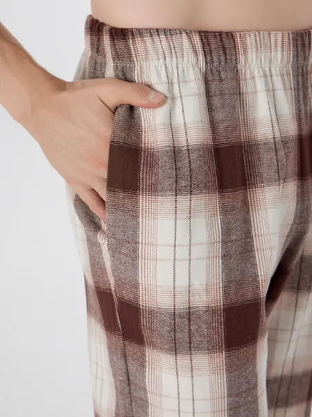 Изображение товара Пижама Mark Formelle 591047 (р.116-106-188, черная клетка на светло-молочном)