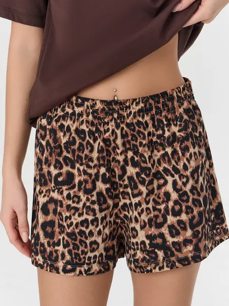 Изображение товара Пижама Mark Formelle 592536 (р.164/170-96-102, шоколад/леопард на песочном)