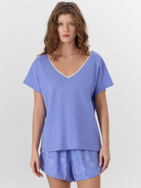 Изображение товара Пижама Mark Formelle 592544 (р.164/170-104-110, аметист/цветы на аметистовом)