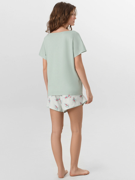 Изображение товара Пижама Mark Formelle 592544 (р.164/170-92-98, эдельвейс/веточки на мятном)