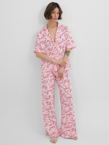 Изображение товара Пижама Mark Formelle 592554 (р.164/170-104-110, текст на розовом)