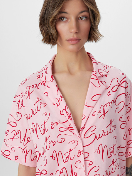 Изображение товара Пижама Mark Formelle 592554 (р.164/170-104-110, текст на розовом)