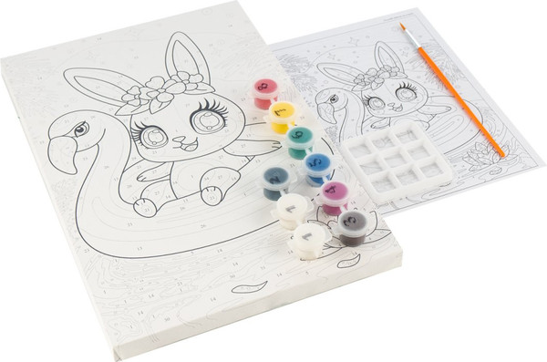 Изображение товара Картина по номерам Lori Зайчик на отдыхе / Рхд-048