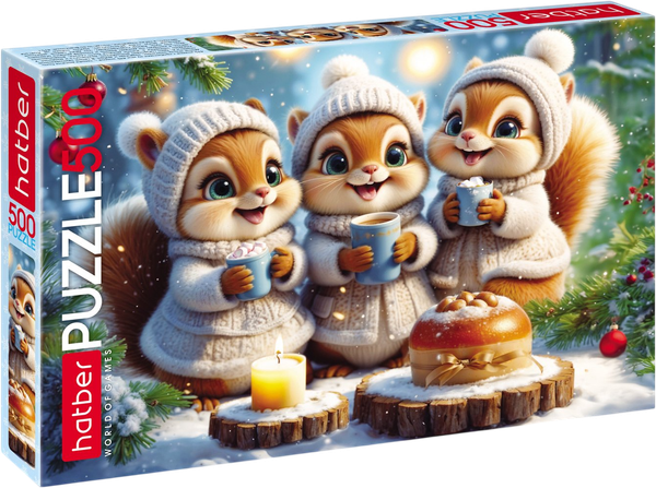 Изображение товара Пазл Hatber Белочки-подружки / 500ПЗ2_32842 (500эл)