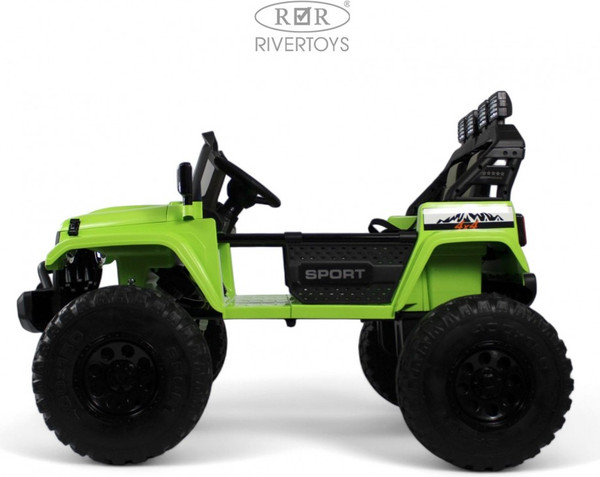 Изображение товара Детский автомобиль RiverToys Jeep / A222AA (зеленый)