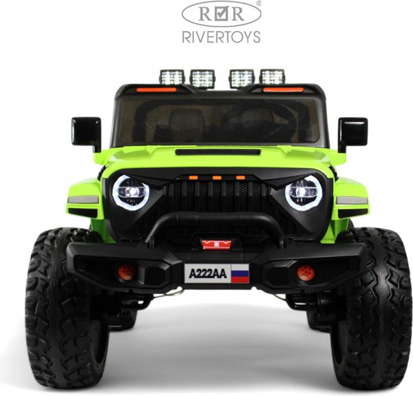 Изображение товара Детский автомобиль RiverToys Jeep / A222AA (зеленый)