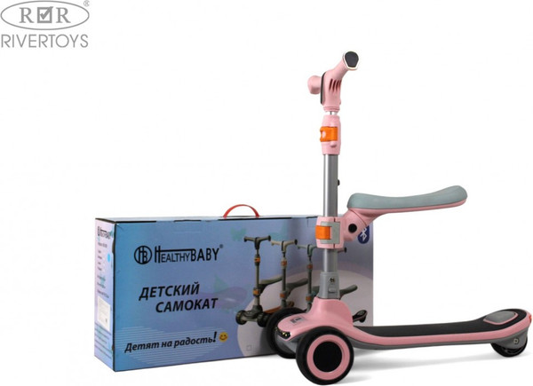 Изображение товара Беговел RiverToys HB-009 (розовый)