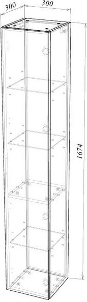 Изображение товара Шкаф для ванной Garda навесной 1дв / 09.22н.300.PVC