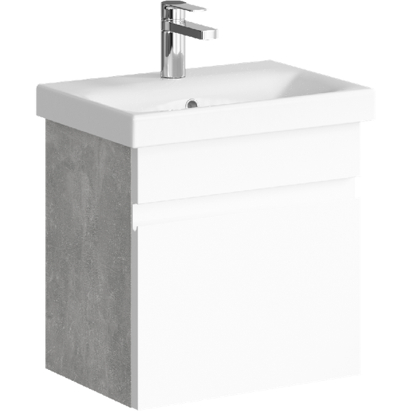 Изображение товара Тумба с умывальником Aqwella Smart 50 / SRT0105BS + Cersanit Moduo 50 Slim (S-UM-MOD50SL/1, подвесная)