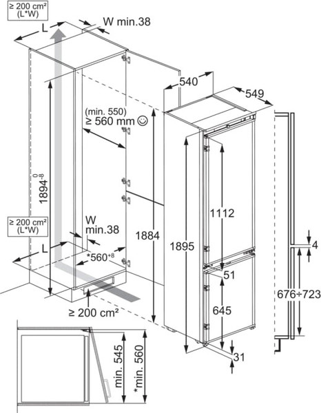 Изображение товара Холодильник с морозильником Electrolux E6MNTE19S