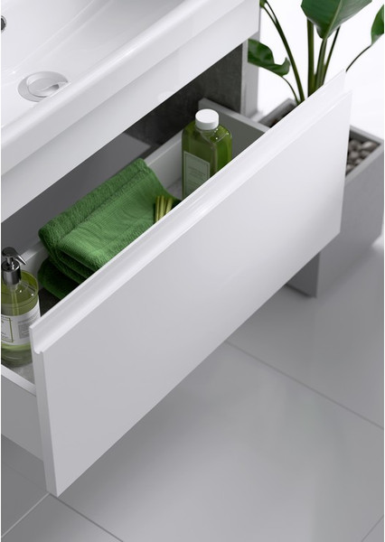 Изображение товара Тумба с умывальником Aqwella Smart SRT0108BS + Moduo 80 Slim (P-UM-MOD80SL/1)