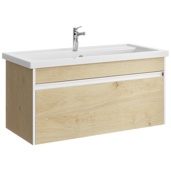 Изображение товара Тумба с умывальником Aqwella Urban URB0110DD + Фостер 100 (4640021065204) (дуб давос)