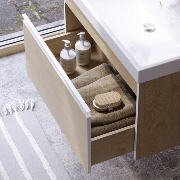 Изображение товара Тумба с умывальником Aqwella Urban URB0110DD + Фостер 100 (4640021065204) (дуб давос)