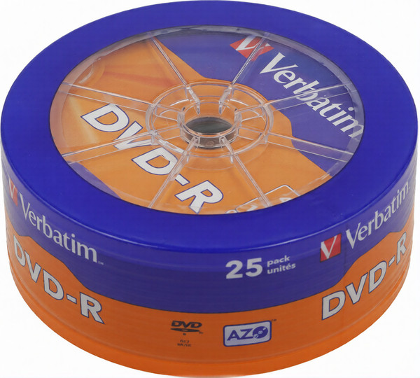 Изображение товара Набор дисков DVD-R Verbatim AZO Matt Silver Wagon Wheel 4.7GB 16x / 43730 (25шт)