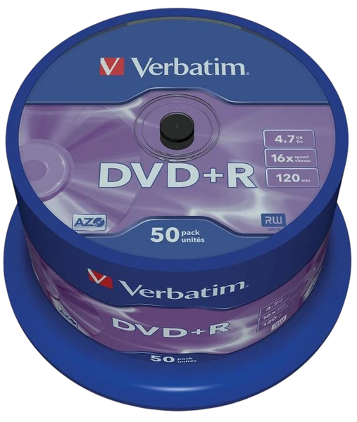 Изображение товара Набор дисков DVD+R Verbatim AZO Matt Silver CakeBox 4.7GB 16x / 43550 (50шт)