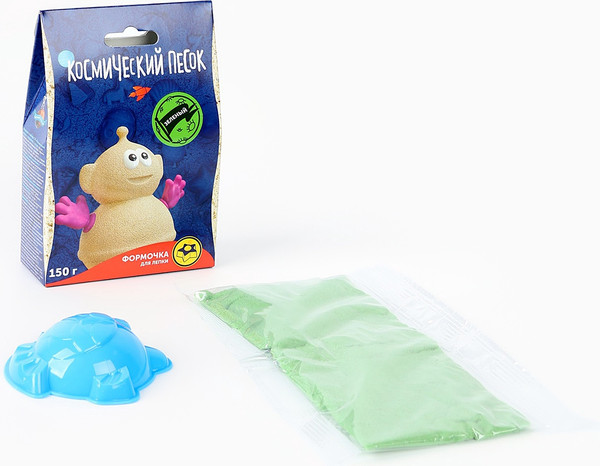 Изображение товара Набор для лепки Волшебный мир Космический песок / 10948784 (150г, зеленый)