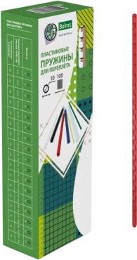 Изображение товара Пружины для переплета Bulros 10мм (100шт, красный)