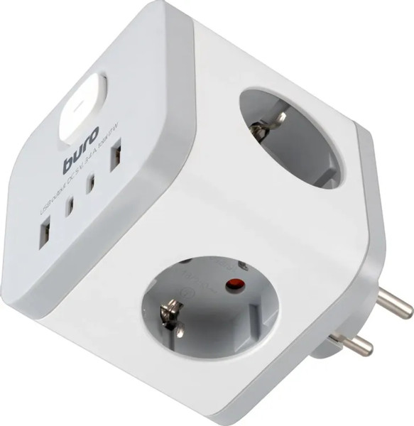 Изображение товара Электроразветвитель Buro BU-PW3UC-W (белый)