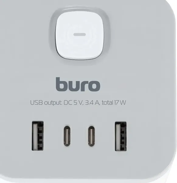 Изображение товара Электроразветвитель Buro BU-PW3UC-W (белый)