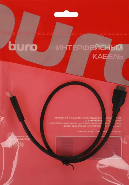 Изображение товара Кабель Buro BU-TYPEC-MICROUSB3.0-0.5M (0.5м)