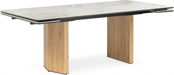 Изображение товара Обеденный стол Woodville Монерон 20x10 (brecha crema elegance/дуб монтана)