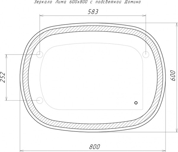 Изображение товара Зеркало Sansa Лима OV 600x800 LED