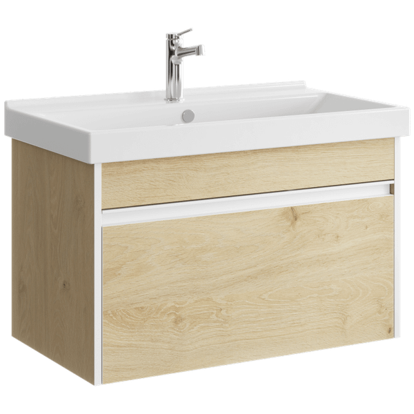 Изображение товара Тумба с умывальником Aqwella Urban URB0108DD + Фостер 80 (4640021064733) (дуб давос)