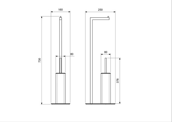 Изображение товара Стойка для туалетной бумаги Aquatek Либра AQ4331CR