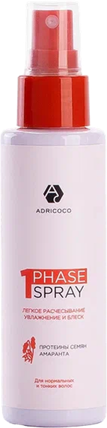 Спрей для волос Adricoco Для легкого расчесывания С протеинами семян амаранта (100мл) — фото 3