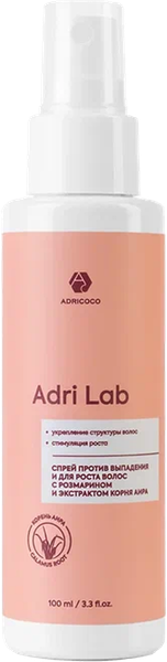 Спрей для волос Adricoco Adri Lab против выпадения и для роста волос с розмарином (100мл) — фото 3