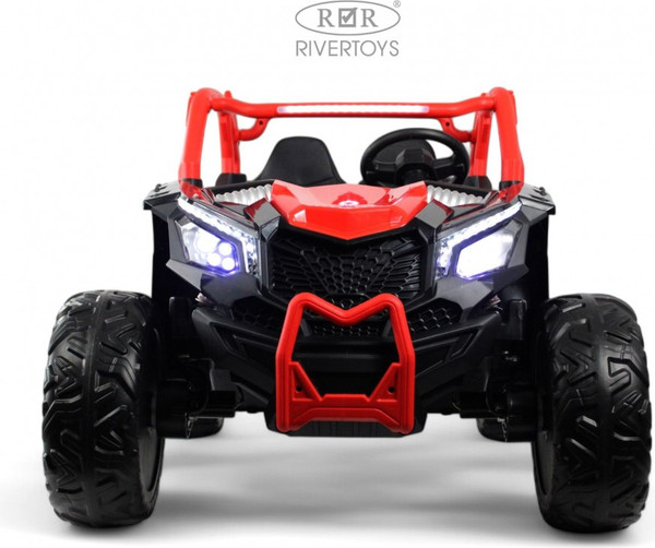 Изображение товара Детский автомобиль RiverToys X707XX (черный/красный)