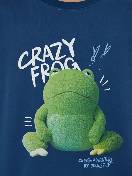 Изображение товара Пижама детская Mark Formelle 563333 (р.140-68-60, полуночно-синий/жабки на полуночном)