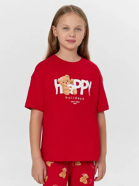 Изображение товара Пижама детская Mark Formelle 567760 (р.122-60, красный/НГ медвежата на красном)