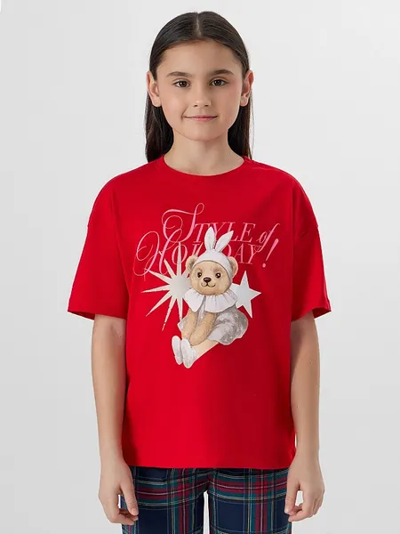 Изображение товара Пижама детская Mark Formelle 567760 (р.146-72, красный/клетка на темно-синем)