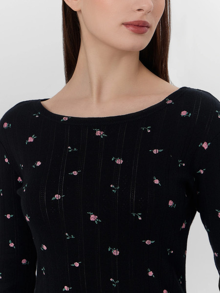 Изображение товара Пижама Mark Formelle 592614 (р.164/170-88-94, розочки на черном)