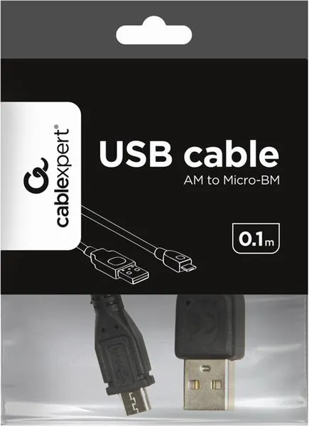 Изображение товара Зарядный кабель Gembird/Cablexpert CCP-mUSB2-AMBM-0.1M