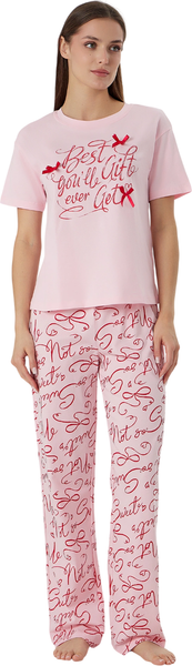 Изображение товара Пижама Mark Formelle 592635 (р.164/170-96-102, розовая сказка/текст на розовом)