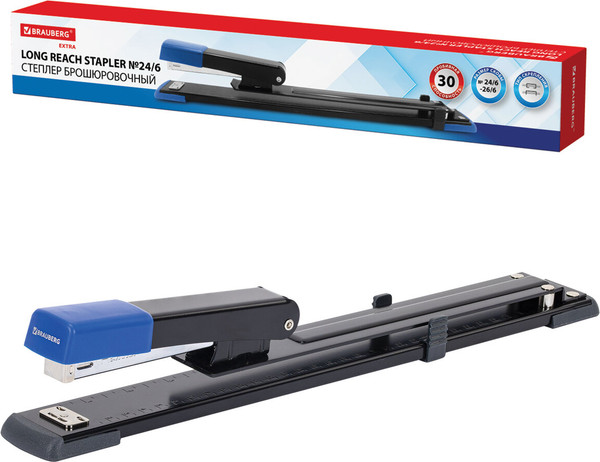 Изображение товара Степлер Brauberg 272720 (черный/синий)
