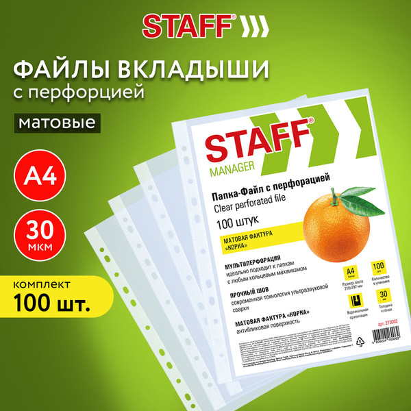 Изображение товара Набор файлов Staff 273002 (100шт)