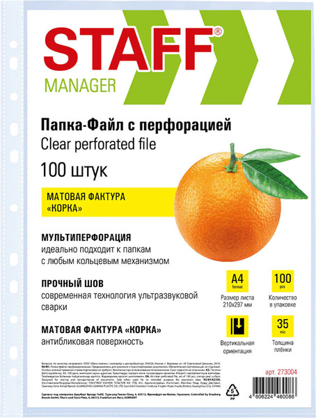Изображение товара Набор файлов Staff 273004 (100шт)