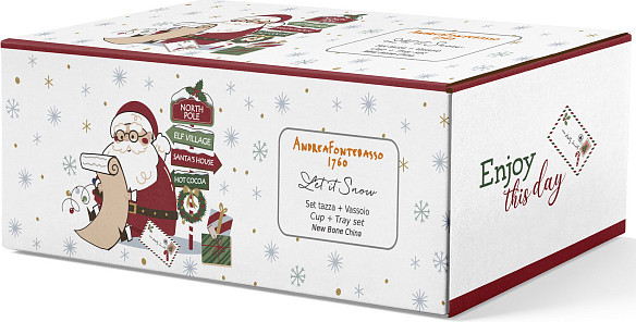 Изображение товара Набор для чая/кофе Andrea Fontebasso New Milk & Coffee Let It Snow / NL614073042