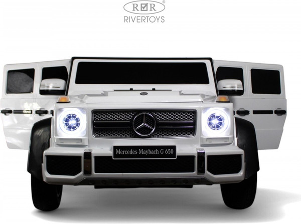 Изображение товара Детский автомобиль RiverToys Mercedes-Maybach G650 Landaulet / M999MM (белый)