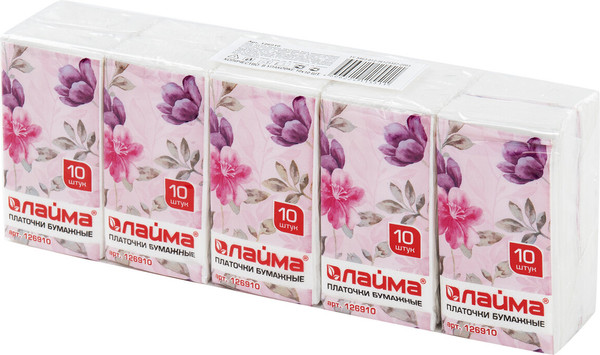 Изображение товара Бумажные салфетки Laima 126910 (10x10шт)