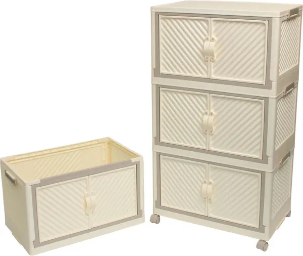 Изображение товара Комод пластиковый Runis 56х34х126см / 16-25 (сливочный)
