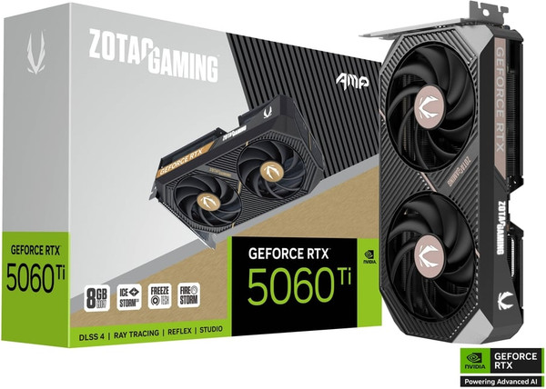 Изображение товара Видеокарта Zotac GeForce RTX 5060 Ti 8GB AMP (ZT-B50610F-10M)