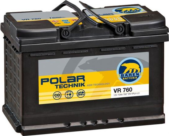 Изображение товара Автомобильный аккумулятор Baren AGM R+ 760A (70 А/ч)
