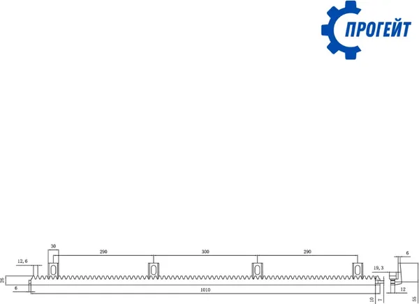Изображение товара Рейка для ворот Прогейт N4KIT2