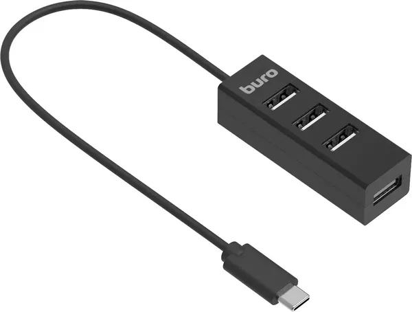 Изображение товара USB-хаб Buro BPH-C-1906 / BU-USBC-HUB-4U20 (черный)